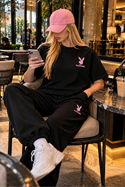 JAWÜ FASHION PLAYGIRL/PLAYBOY Βαμβακερό μπλουζάκι με στάμπα, φόρμα και σετ pr...