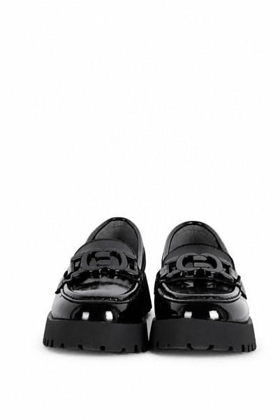 trender 30-2814 Black Patent Leather Women's Loafer Shoes 27Ksd9000012