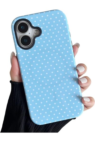 GENERAL ZTOFERA for iPhone 16 Case Fit for MagSafe, Dots Pattern-White