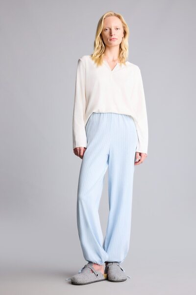 DeFacto %100 Pamuk Beli Lastikli Fitilli Balloon Fit Pijama Altı J0688AX26AU