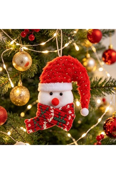 Kmt Style Decorative Christmas ornament with figurine and fluffy hat, size 14...