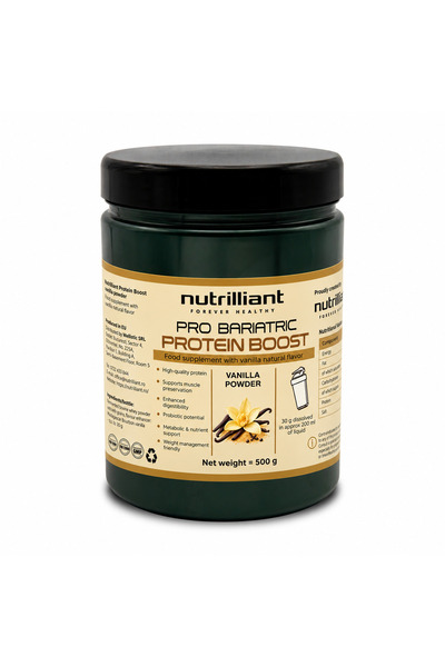 NUTRILLIANT Pudră proteică fermentată în granule de kefir, cu aromă de vanili...