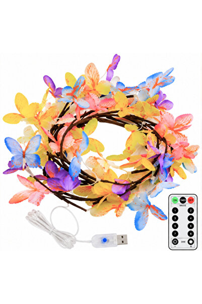 LILY Ghirlandă luminoasă LED cu flori, telecomandă USB, 8 moduri de iluminare...