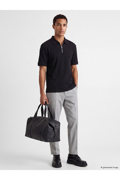 LC Waikiki Lcw Vision Gray Regular Fit Men's Pleated Trousers with Nevavm Dif...