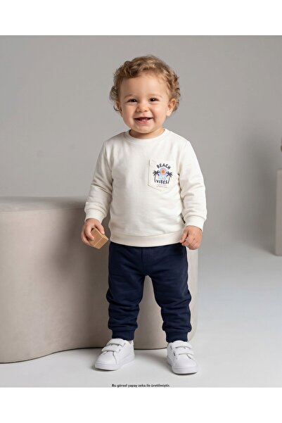 Egelite Baby Boy 1-2-3-4 Years Seasonal Thin Cotton Compact Top and Bottom Tr...