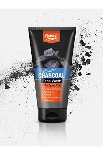 Golden pearl Activated Charcoal Face Wash - 75ml | Remove Whiteheads & Blackheads, Detoxifying and Purifying Clay