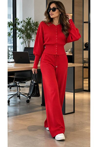Lavanta Tekstil Women's Knitwear Cardigan Pants Set