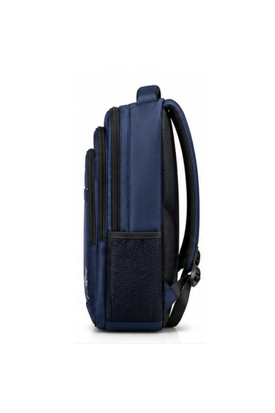 ORAMI Unisex Multi-Compartment Travel Backpack with Trolley Strap, Padded Shoulder Straps & Side Mesh Pockets – Navy Blue