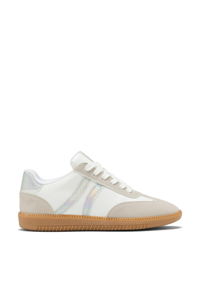 SOLİN SHOES Women's Thermo Sole Side Striped Lace-Up Sports Shoes Sneaker