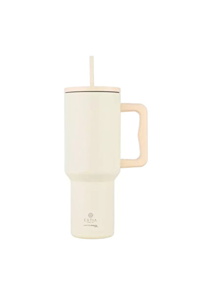 Estia Home Art Ανοξείδωτο Ποτήρι με Καλαμάκι XL Σώστε την Αιγάοπεζα 1200ml Εσ...
