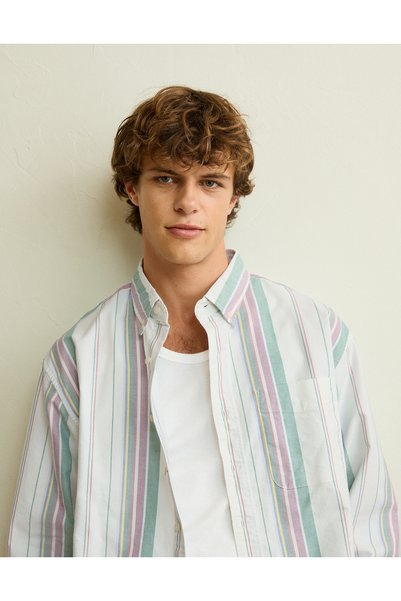 AMERICAN EAGLE AE Relaxed Fit Oxford Button-Up Shirt