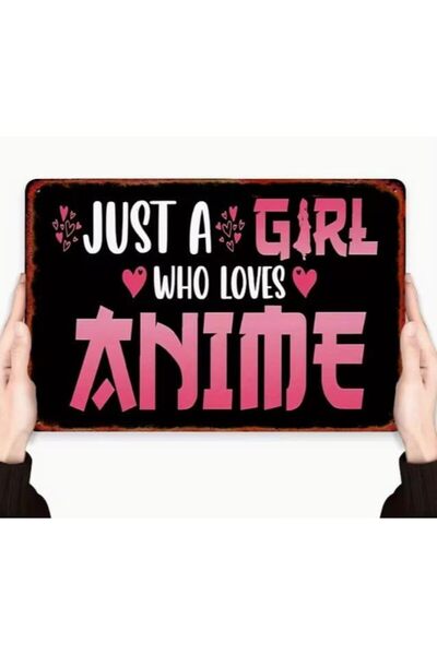 Generic Just a Girl Who Loves Anime Tin Sign, Vintage Metal Wall Decor, 30 x ...