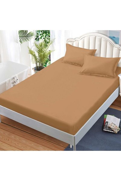 Pucioasa Home Husa de pat cu elastic si 2 fete de perna, tesatura tip finet, ...
