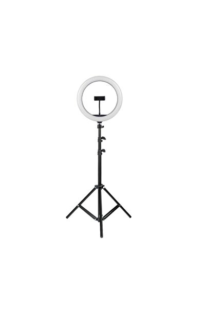 Generic Brand Lampă circulară LED Ring Light, diametru 33 cm, telecomandă, suport telefon, USB, trepied