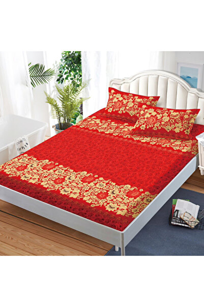 Pucioasa Home Husa de pat cu elastic si 2 fete de perna, tesatura tip finet, ...