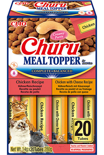churu Meal Topper Chicken Variety Recompensa Cremoasa Reteta cu Pui si Branza