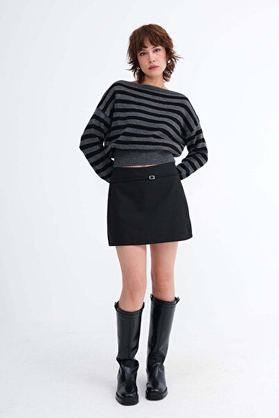 Addax Belted Mini Skirt E02829
