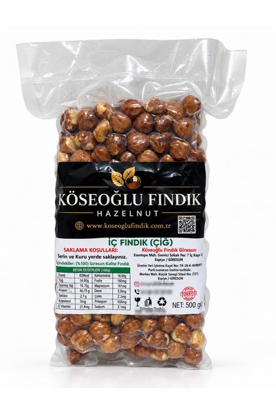 % 100 Giresun Kalite İç (çiğ) Fındık (vakumlu ambalaj) 500 Gr. YENİ MAHSÜL.