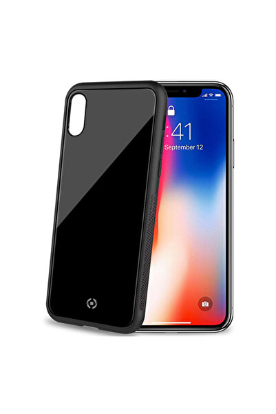 Celly Διαμαντένιο Κάλυμμα iPhone XS Max Μαύρο