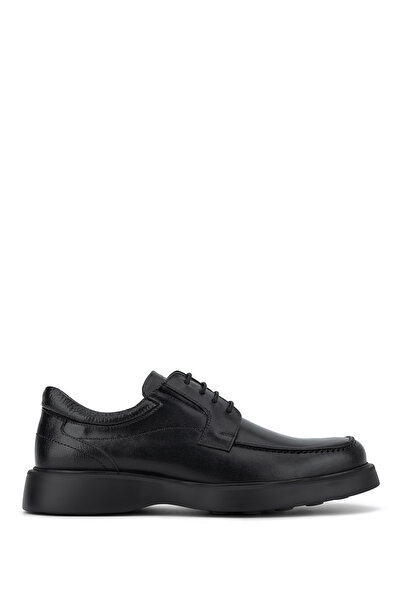 Tamer Tanca Men's Genuine Leather Black Casual Shoes