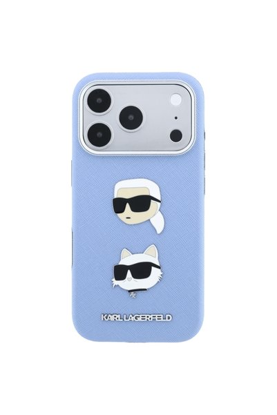 Karl Lagerfeld Калъф Saffiano Karl & Choupette Heads за iPhone 18/17 Pro Max,...