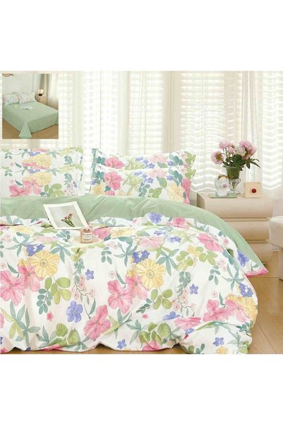 Pucioasa Home Lenjerie de pat cu 2 fete, tesatura tip finet, pat 2 persoane, ...