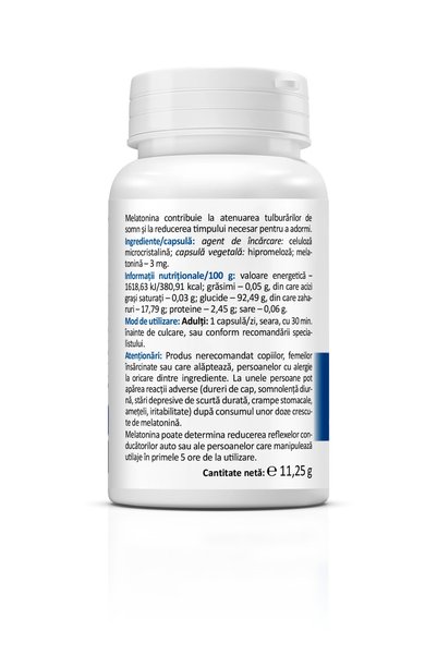 ZENYTH Melatonină 3 mg, 30 capsule