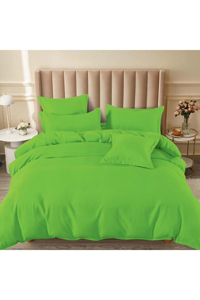 Pucioasa Home Lenjerie de pat cu elastic, tesatura tip finet, uni, pat 2 pers...