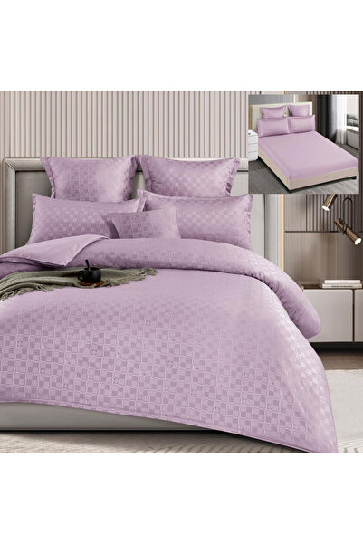 Pucioasa Home Set lenjerie de pat cu elastic, model embosat, tesatura tip fin...
