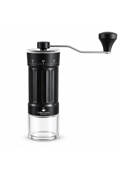 Coffee & You Manuel Kahve Değirmeni – 40 Kademeli Ayar, Seramik Öğütücü, 30 g