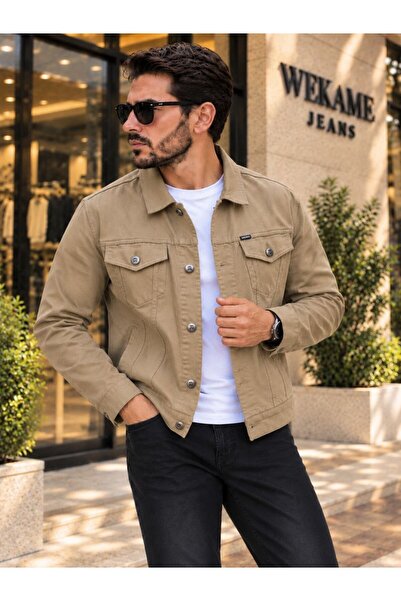 WKM Men's Jean Denim Standard Fit Jeans Jacket