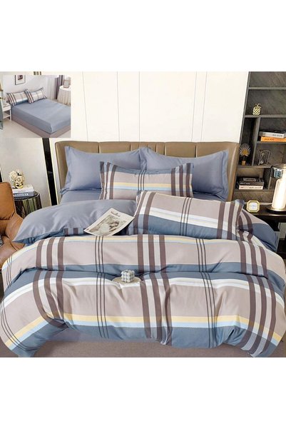Pucioasa Home Lenjerie de pat cu 2 fete, tesatura tip finet, pat 2 persoane, ...