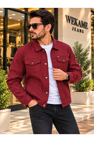WKM Men's Jean Denim Standard Fit Jeans Jacket