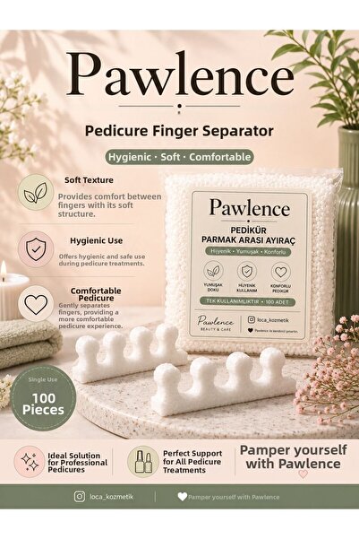 PAWLENCE Pedicure Slippers - Pedicure Slippers - Pedicure Toe Cover - Body Peeling Set of 4