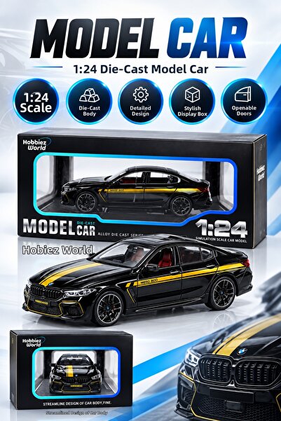 PONİKİDO Bmw M5 Mhb 800 1:24 Scale Metal Model Toy Car – Doors, Hood and Trun...