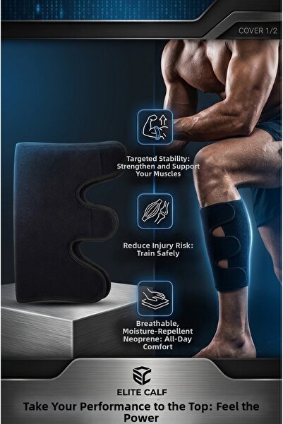 MYS FLEX Calf Below-Knee Support Band Adjustable Velcro Flexible Non-Slip Leg...