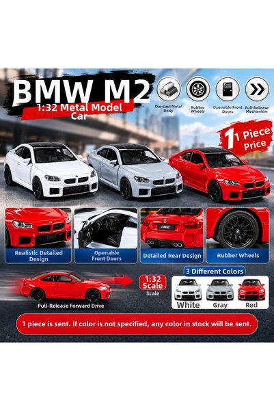 TRUST STORE 1:32 Pull and Drop Bmw M2 Metal Model Car with Openable Doors 1 Pc