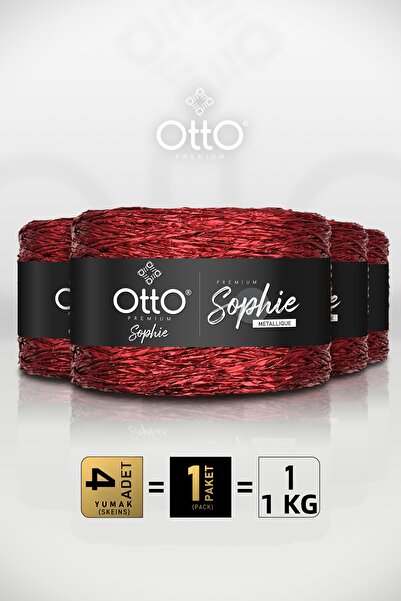 OTTO LINE Premium SOPHIE Μεταλλικό • Κόκκινο • Συσκευασία 4 τεμαχίων x 250γρ/...