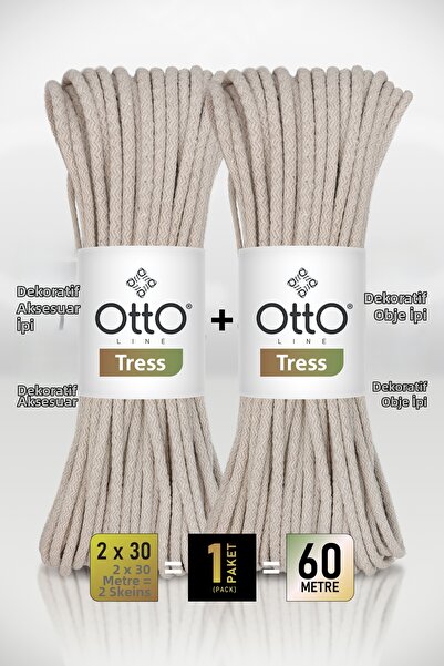 OTTO LINE Tress • Stone (5065) • 2-Pack × 30 m / 500 Gr • 6 mm • Cotton Cord ...