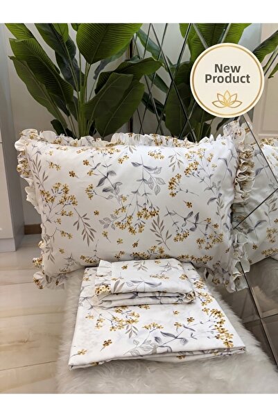 micoton Ruffled Single Bed Sheet Set with Elastic