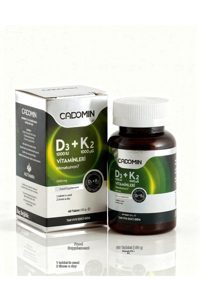 ALFTAMİN Cadomi̇n D3K2 Vitamin 1000 Mg 60 Tablets