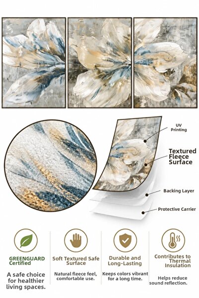 Akıllı Kağıt Adhesive Felt Painting - Poster Flower (Model- 78)