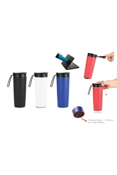 Siyah Lale Anti-Tip Thermos (500 ml) -