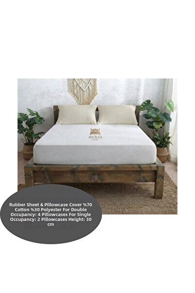 ayçiçek home Single Rubberized Sheet 100/200 Bed Size 2 Pillowcases