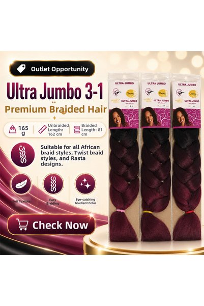 SÇ PERUK 3 Pack - Synthetic Ombre Hair for African Braids and Rasta 3-1
