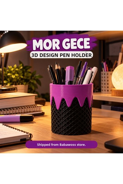 babawoss 3d yazıcı makina parçaları ürün tasarım حامل أقلام على شكل مخروط آيس كريم بطباعة ثلاثية الأبعاد |   حامل أقلام لسطح المكتب |   حامل أقلام زخرفي |   منظم أقلام لغرفة الأطفال