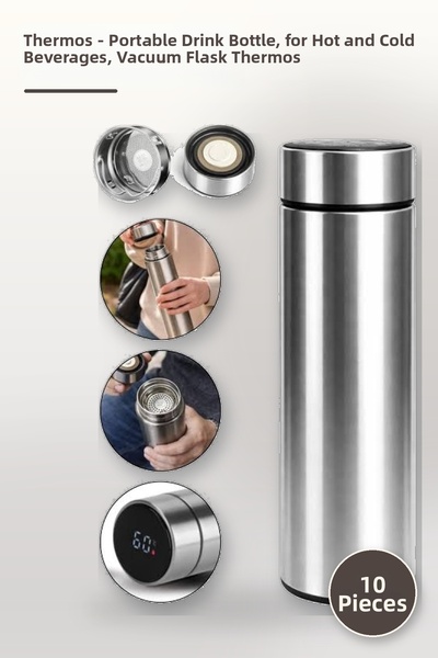 Yenilig 10 Pieces Thermos – Portable Beverage Container, for Hot and Cold Dri...