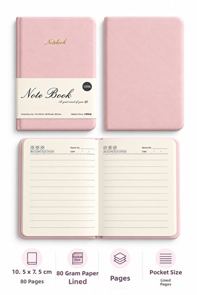 Daks Pocket Size Notebook 10.5 X 7.5 cm Lined Mini Notebook 80 Sheets 80 Gr Powder