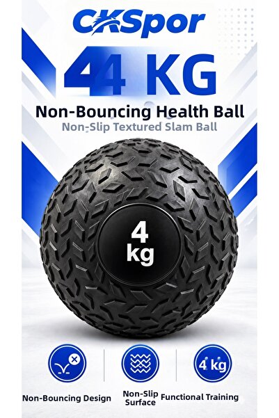 CKSpor 4 kg Non-Springback Health Ball Slam Ball Crossfit Fitness Functional ...