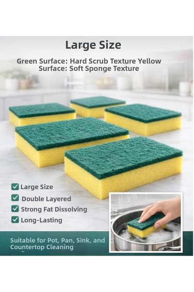 CEYMOP PROFESSIONAL Premium Industrial Dish Sponge Large Size 24 Pieces